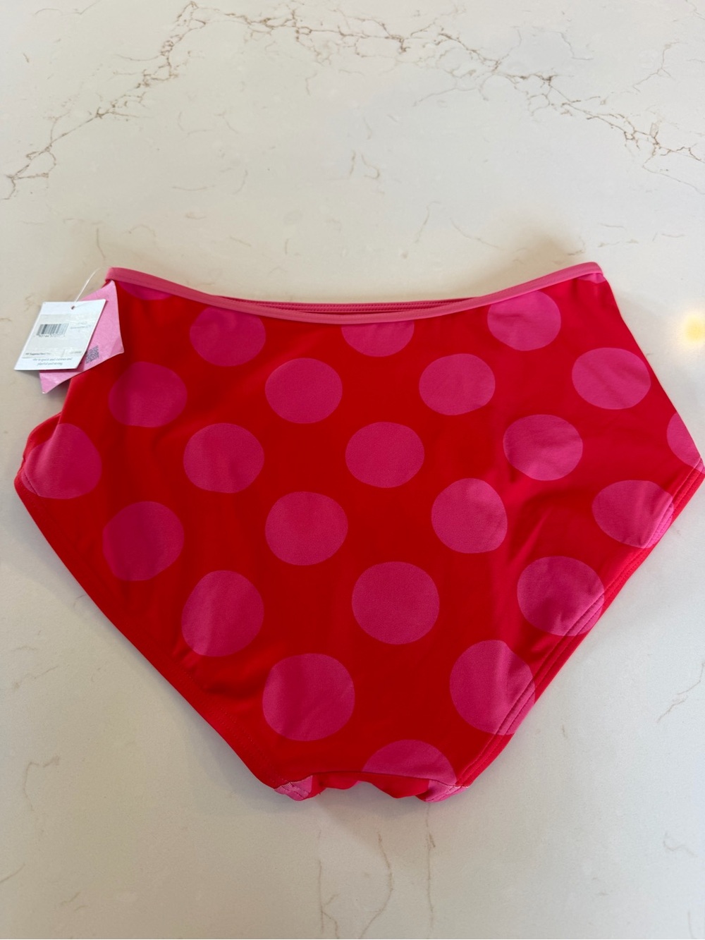 NWT kate spade flame Scarlett playful High Waist Polka Dot Bikini Bottom / LG - Picture 2 of 6